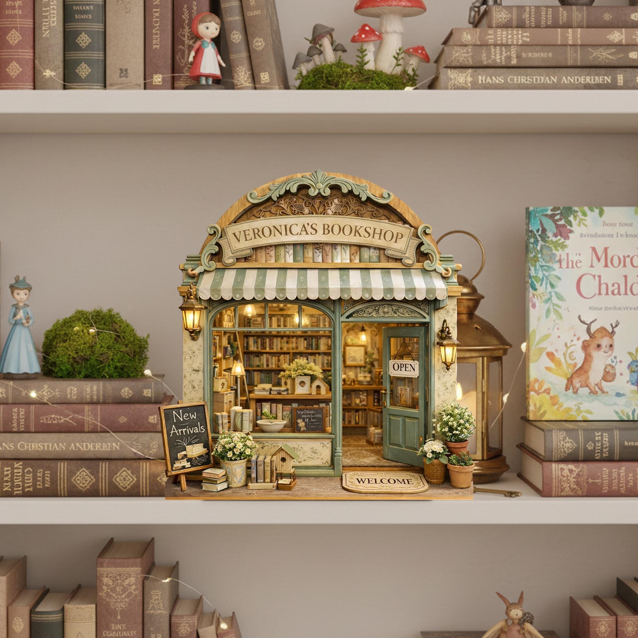 Personalized Vintage Bookstore Wooden Block, Bookshop Decor, Custom Book Lover & Reader Gift, Bookshelf Decore, Library Decor, Bookish Gift