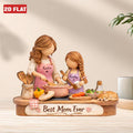 Custom Mom Daughter Cooking Wooden Block, Best Mom Ever Sign Block 2D FLAT, Mother Daughter Sign Desk Decor, Mothers Day 2026 Gift Keepsake