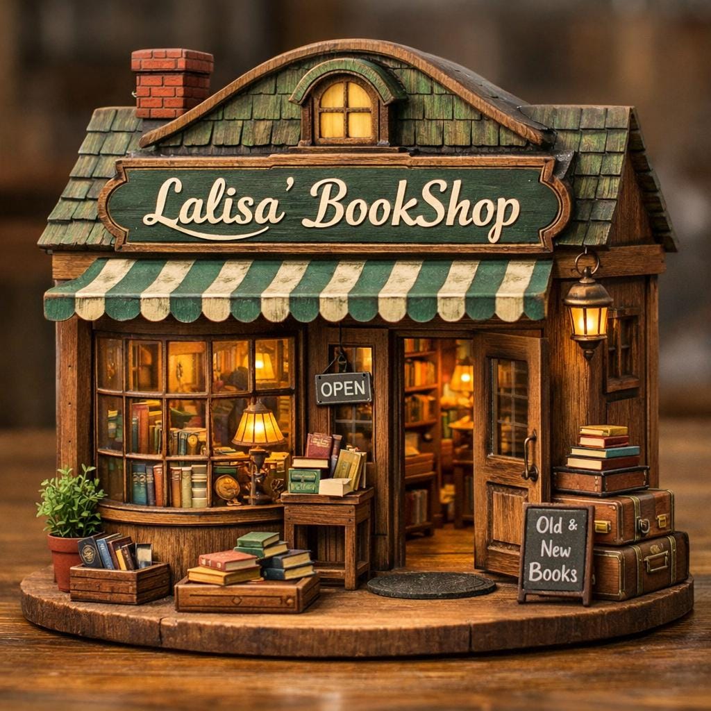 Personalized Bookstore Wooden Block, Custom Bookshop Decor, Book Lover Gift (Faux 3D)