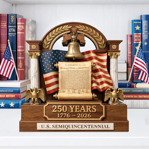 America 250th Anniversary Wooden Block Decoration, 1776-2026 Patriotic Decoration, USA Flag  Independence Day Decoration, 4th of Jully Decor