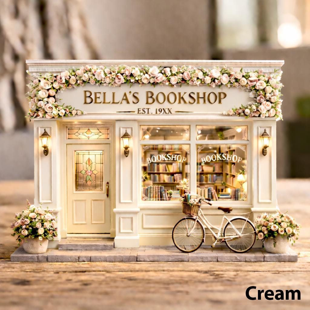 Personalized Mini Bookshop Decor - 2 Layered Wood Custom Name Bookstore Keepsake, Gift for Book Lover