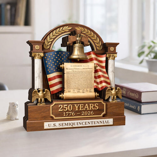 America 250th Anniversary Wooden Block Decoration, 1776-2026 Patriotic Decoration, USA Flag  Independence Day Decoration, 4th of Jully Decor