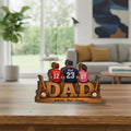 Personalized Baseball Dad Wooden Block Sign, Custom Family Names Gift for Dad, Sports Dad Decor, Fathers Day Gift, Baseball Family Sign