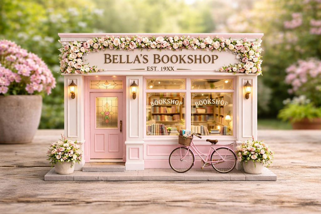 Personalized Mini Bookshop Decor - 2 Layered Wood Custom Name Bookstore Keepsake, Gift for Book Lover