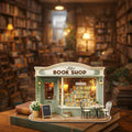 Personalized Book Shop Wooden Block, Custom Name Bookstore Decor, Mini Library Gift, Book Lover Gift, Cozy Reading Nook Sign